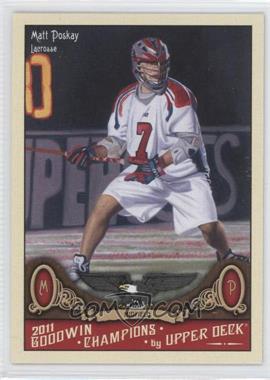 2011 Upper Deck Goodwin Champions - [Base] #127 - Matt Poskay