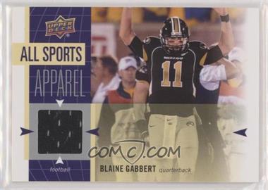 2011 Upper Deck World of Sports - All-Sport Apparel #AS-BG - Blaine Gabbert