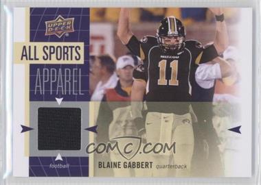 2011 Upper Deck World of Sports - All-Sport Apparel #AS-BG - Blaine Gabbert