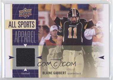 2011 Upper Deck World of Sports - All-Sport Apparel #AS-BG - Blaine Gabbert