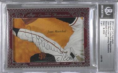 2012 Leaf Executive Collection Cut Signatures - [Base] - Masterpiece #JMJR - Juan Marichal, John Roseboro /1 [Cut Signature]