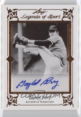 2012 Leaf Legends of Sport - Autographs - Bronze #BA-GP2 - Gaylord Perry