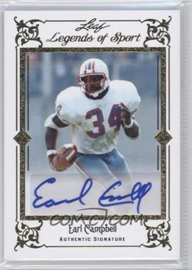 2012 Leaf Legends of Sport - Autographs - Gold #BA-EC1 - Earl Campbell /5