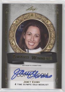 2012 Leaf Legends of Sport - Award Winners Autographs - Gold #AW-JE1 - Janet Evans /5