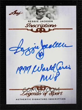 2012 Leaf Legends of Sport - Inscriptions #I-RJ1 - Reggie Jackson