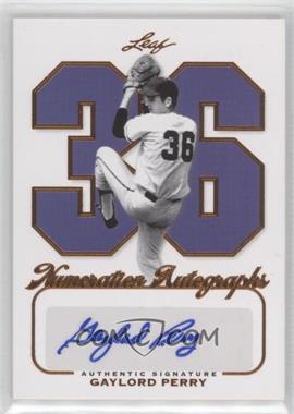2012 Leaf Legends of Sport - Numeration Autographs - Bronze #NA-GP2 - Gaylord Perry /36