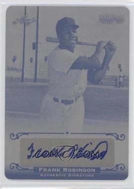 2012 Leaf National Convention - Redemption Set - Printing Plate Black Autographs #BA-FR1 - Frank Robinson /1