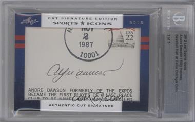 2012 Leaf Sports Icons Cut Signatures - Authentic Cut Signatures Dual #_ADBH - Andre Dawson, Billy Herman /3 [BGS Authentic]