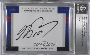 2012 Leaf Sports Icons Cut Signatures - Authentic Cut Signatures Dual #_APDP - Alain Prost, David Pearson /2 [Cut Signature]