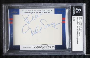 2012 Leaf Sports Icons Cut Signatures - Authentic Cut Signatures Dual #_GSGB - Gale Sayers, George Blanda /6 [Cut Signature]