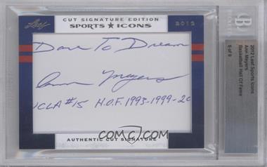 2012 Leaf Sports Icons Cut Signatures - Authentic Cut Signatures #_ANME - Ann Meyers /9 [BGS Authentic]