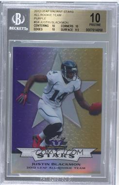 2012 Leaf Valiant Stars All-Rookie Team - [Base] - Purple #S-4 - Justin Blackmon /25 [BGS 10 PRISTINE]