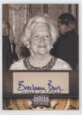 2012 Panini Americana Heroes & Legends - [Base] - Elite Signatures #56 - Barbara Bush /129