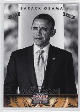 2012 Panini Americana Heroes & Legends - [Base] - Silver Proof #44 - Barack Obama /50