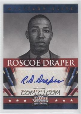 2012 Panini Americana Heroes & Legends - Military Elite - Signatures #8 - Roscoe Draper /99