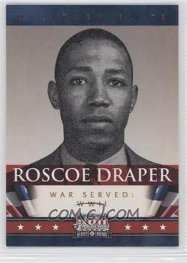 2012 Panini Americana Heroes & Legends - Military Elite #8 - Roscoe Draper