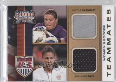 2012 Panini Americana Heroes & Legends - US Women's Soccer Team Teammates - Materials #11 - Nicole Barnhart, Shannon Boxx /99