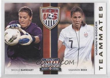 2012 Panini Americana Heroes & Legends - US Women's Soccer Team Teammates #11 - Nicole Barnhart, Shannon Boxx