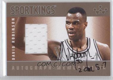 2012 Sportkings Series E - Autograph - Memorabilia - Silver #AM-DRO1 - David Robinson /40