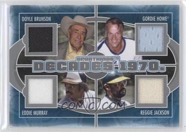 2012 Sportkings Series E - Decades - Silver #D-03 - Doyle Brunson, Gordie Howe, Reggie Jackson, Eddie Murray /40