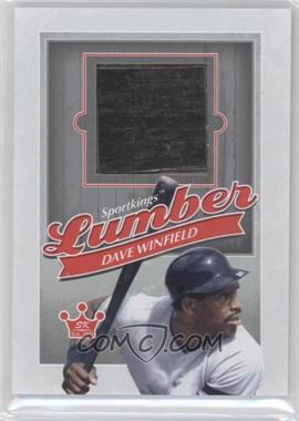 2012 Sportkings Series E - Lumber - Silver #L-04 - Dave Winfield /19
