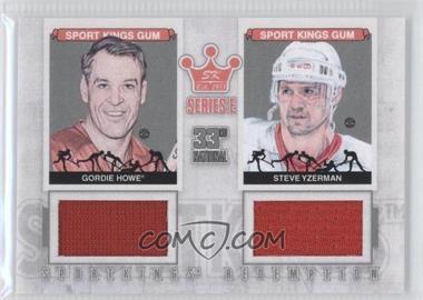 2012 Sportkings Series E - Redemption Double Memorabilia - Silver #SKR-39 - Gordie Howe, Steve Yzerman /19