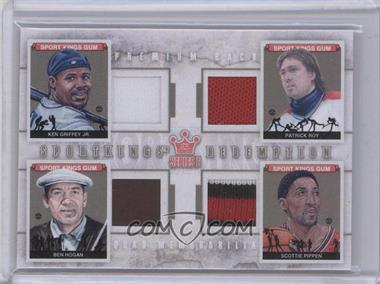 2012 Sportkings Series E - Redemption Quad Memorabilia - Premium Back #SKEQM04 - Ken Griffey Jr., Patrick Roy, Ben Hogan, Scottie Pippen /10