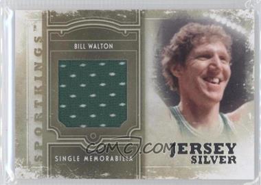 2012 Sportkings Series E - Single Memorabilia - Silver Jersey #SM-12 - Bill Walton