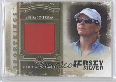 2012 Sportkings Series E - Single Memorabilia - Silver Jersey #SM-18 - Annika Sorenstam