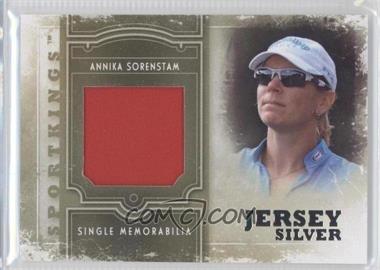 2012 Sportkings Series E - Single Memorabilia - Silver Jersey #SM-18 - Annika Sorenstam