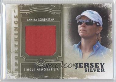 2012 Sportkings Series E - Single Memorabilia - Silver Jersey #SM-18 - Annika Sorenstam