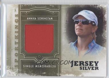 2012 Sportkings Series E - Single Memorabilia - Silver Jersey #SM-18 - Annika Sorenstam