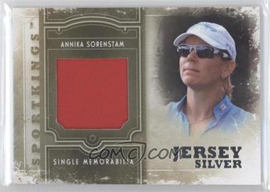 2012 Sportkings Series E - Single Memorabilia - Silver Jersey #SM-18 - Annika Sorenstam