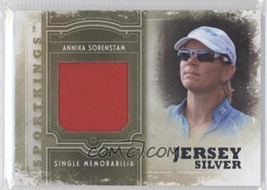 2012 Sportkings Series E - Single Memorabilia - Silver Jersey #SM-18 - Annika Sorenstam