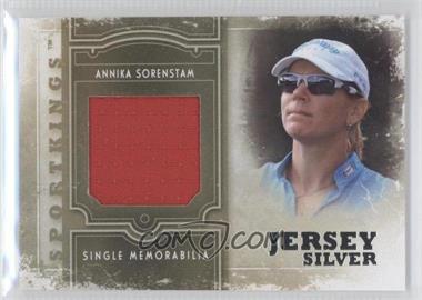 2012 Sportkings Series E - Single Memorabilia - Silver Jersey #SM-18 - Annika Sorenstam