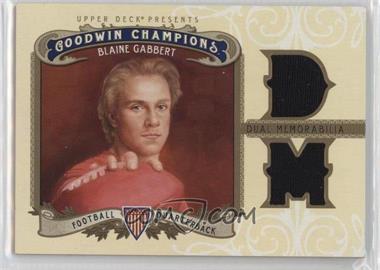 2012 Upper Deck Goodwin Champions - Authentic Memorabilia - Dual Swatch #M2-BG - Blaine Gabbert