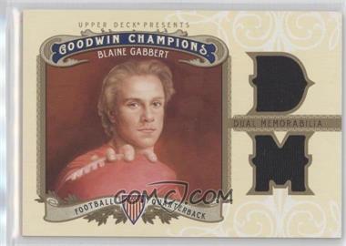 2012 Upper Deck Goodwin Champions - Authentic Memorabilia - Dual Swatch #M2-BG - Blaine Gabbert