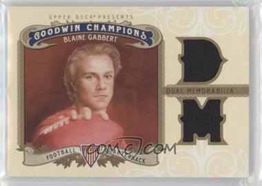 2012 Upper Deck Goodwin Champions - Authentic Memorabilia - Dual Swatch #M2-BG - Blaine Gabbert