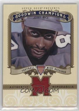 2012 Upper Deck Goodwin Champions - Authentic Memorabilia #M-JR - Jerry Rice