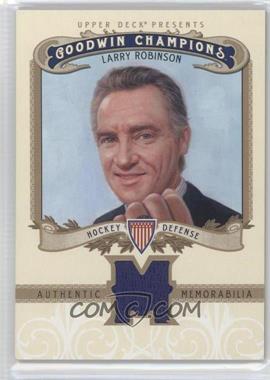 2012 Upper Deck Goodwin Champions - Authentic Memorabilia #M-RO - Larry Robinson