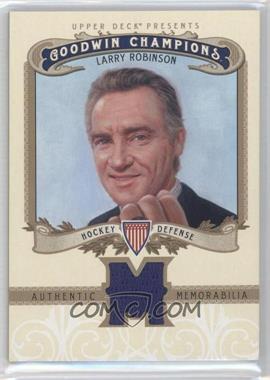 2012 Upper Deck Goodwin Champions - Authentic Memorabilia #M-RO - Larry Robinson