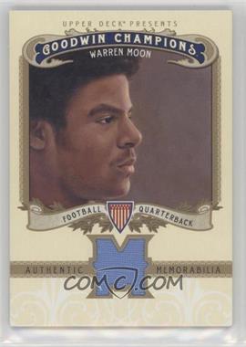 2012 Upper Deck Goodwin Champions - Authentic Memorabilia #M-WM - Warren Moon