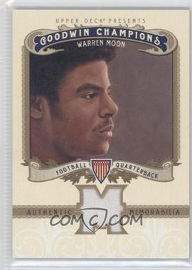 2012 Upper Deck Goodwin Champions - Authentic Memorabilia #M-WM - Warren Moon