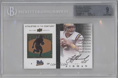 2012 Upper Deck UD All-Time Greats - Athletes of the Century Booklet Autographs #AC-TA - Troy Aikman /25 [BGS 9 MINT]