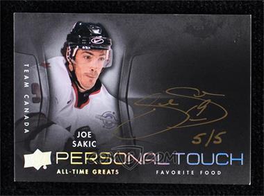 2012 Upper Deck UD All-Time Greats - Personal Touch Autographs #PT-JS3 - Joe Sakic /5