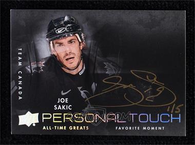 2012 Upper Deck UD All-Time Greats - Personal Touch Autographs #PT-JS6 - Joe Sakic /5