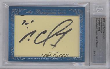 2013 Leaf Masterpiece - Cut Signatures #_MICH - Michael Chang /1 [BGS Authentic]