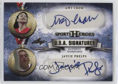 2013 Leaf Sports Heroes - U.S.A. Signatures - Gold #USA-5 - Amy Chow, Jaycie Phelps /5