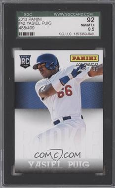 2013 Panini National Convention - [Base] #42 - Yasiel Puig /499 [SGC 92 NM/MT+ 8.5]