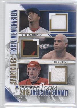 2013 Sportkings Industry Summit - Triple Memorabilia #ISSK-03 - Pedro Martinez, Tito Ortiz, Steve Yzerman /30